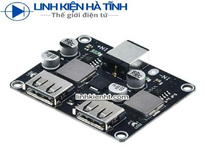 Mạch hạ áp sạc nhanh điện thoại cao cấp 2 đầu ra usb Mạch hạ áp sạc nhanh điện thoại cao cấp 2 đầu ra usb